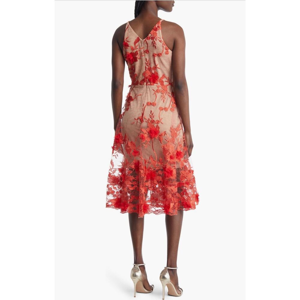 Elegant Dress the Population Audrey Embroidered Fit & Flare Dress - Picture 2 of 5